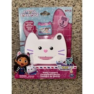 Netflix Gabbys‎ Dollhouse Kitty Cat Camera Toy 3 Photos Cat Adventures New